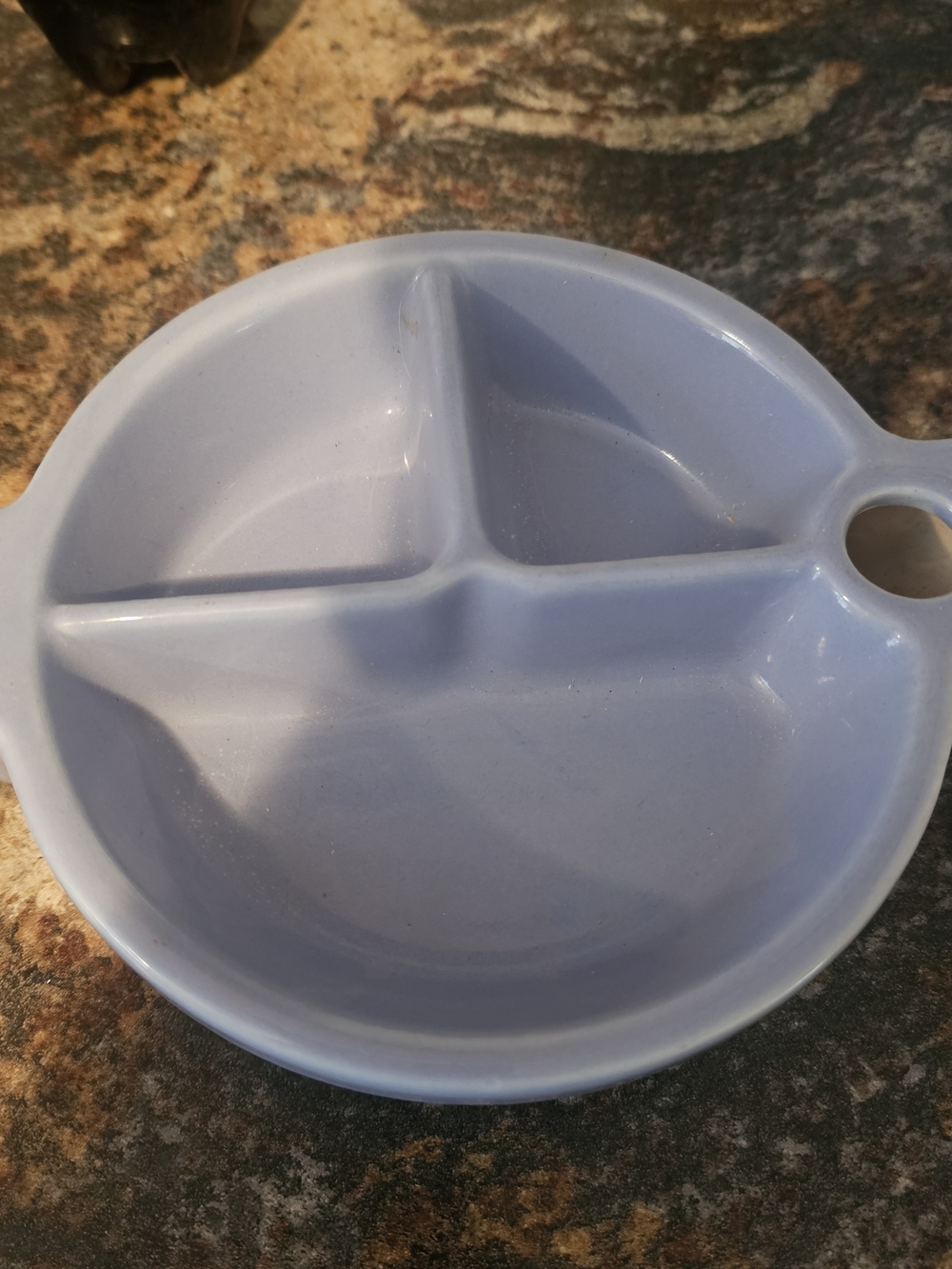 Blue Ceramic Divided Serving Dish by